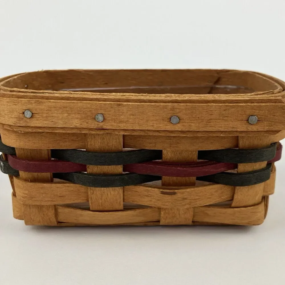 Longaberger Business Card Basket 1994 | /w Protector Home Storage VTG (17477)